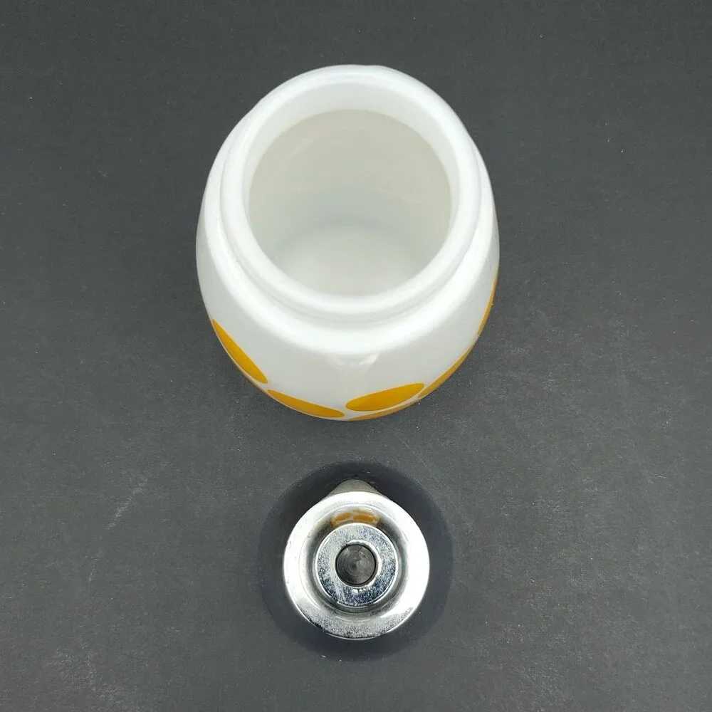 Gemco Westinghouse Yellow Dots Sugar Dispenser Yellow Polka Dot Sugar Container - Picture 7 of 10